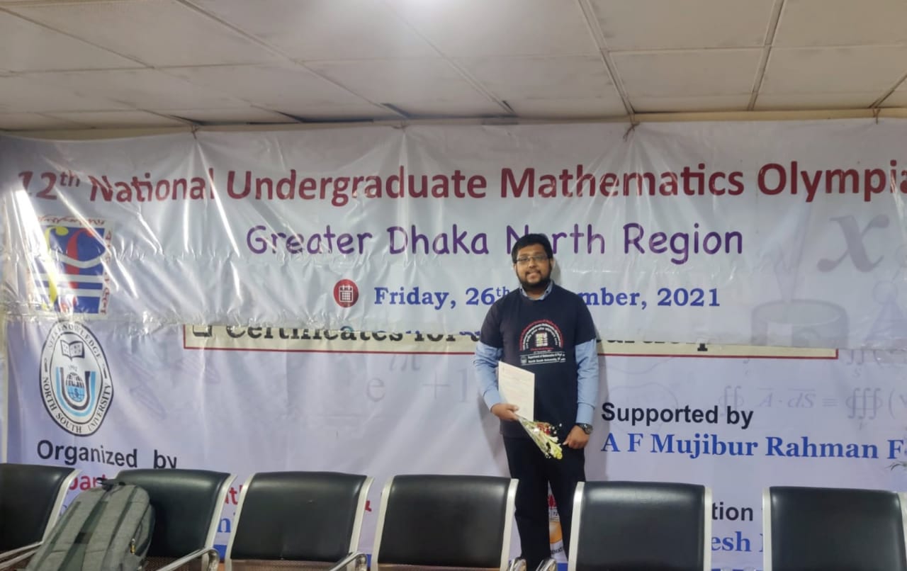 5TH POSITION IN THE 12TH NATIONAL UNDERGRADUATE MATHEMATICS OLYMPIAD 2021